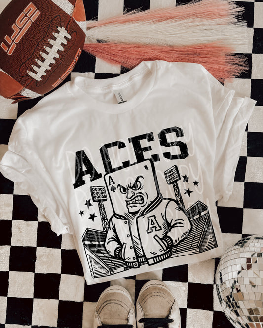6306 - Aces Letterman varsity mascot * DTF Transfer