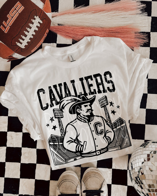 6307 - Cavaliers Letterman varsity mascot * DTF Transfer