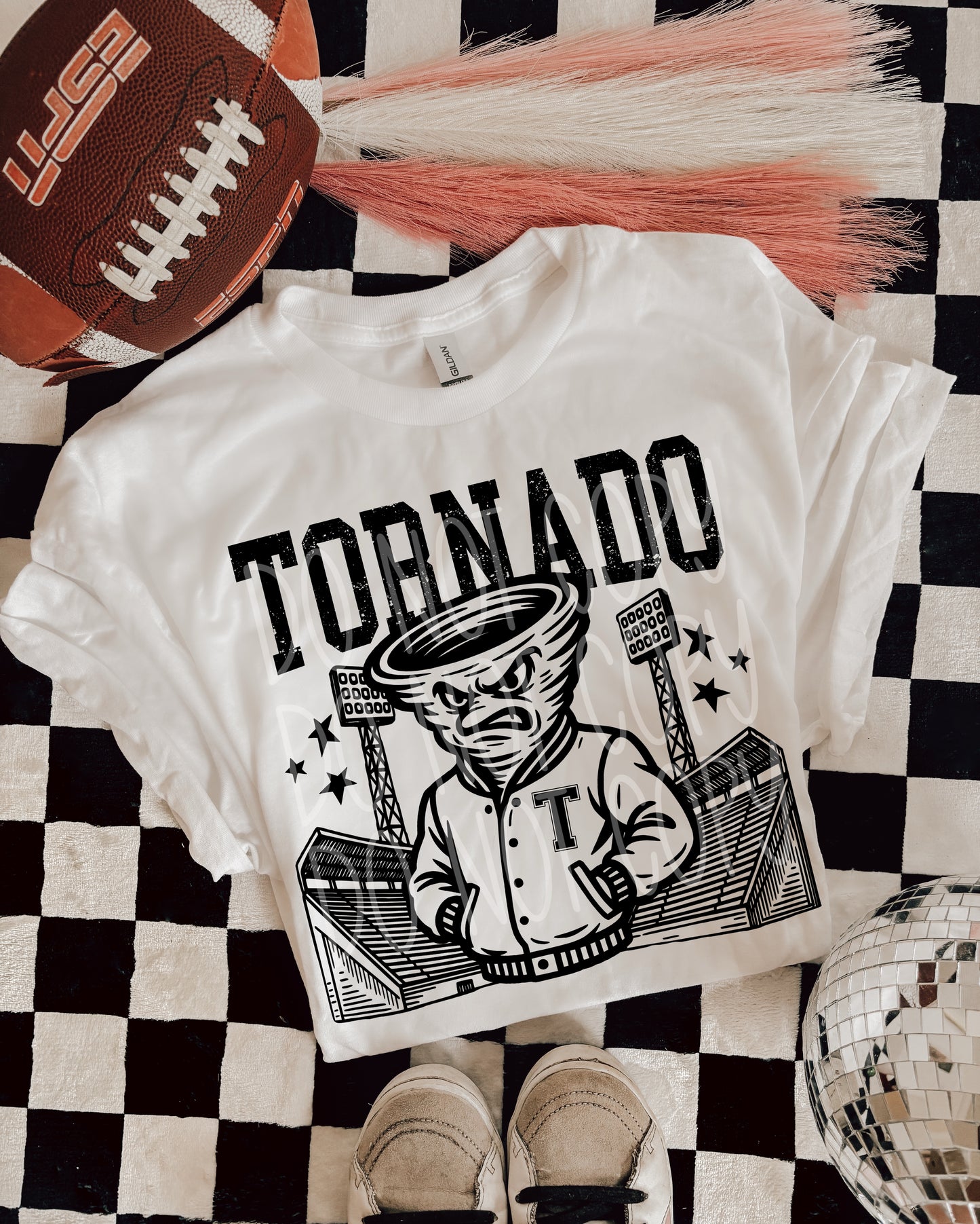 6311 - Tornado Letterman varsity mascot * DTF Transfer