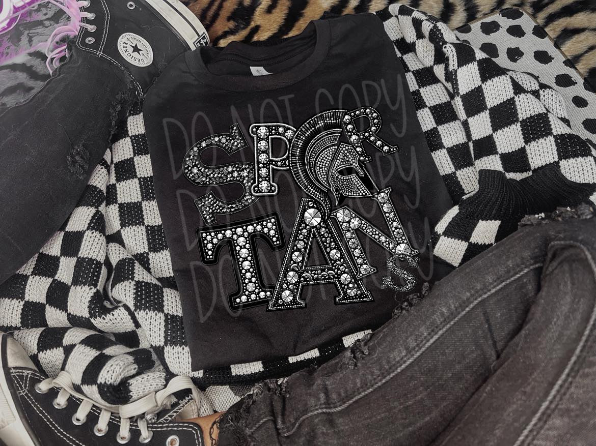 4327 Spartans mascot faux rhinestone *DREAM TRANSFER* DTF