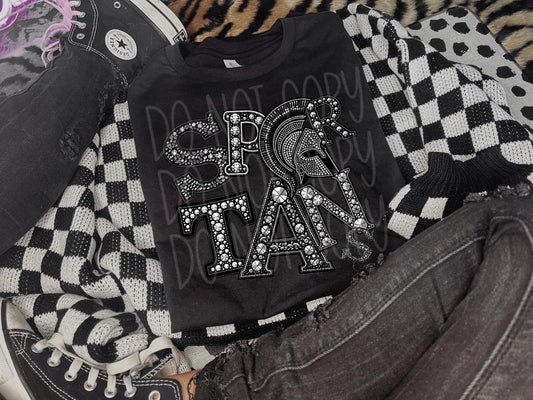 4327 Spartans mascot faux rhinestone *DREAM TRANSFER* DTF