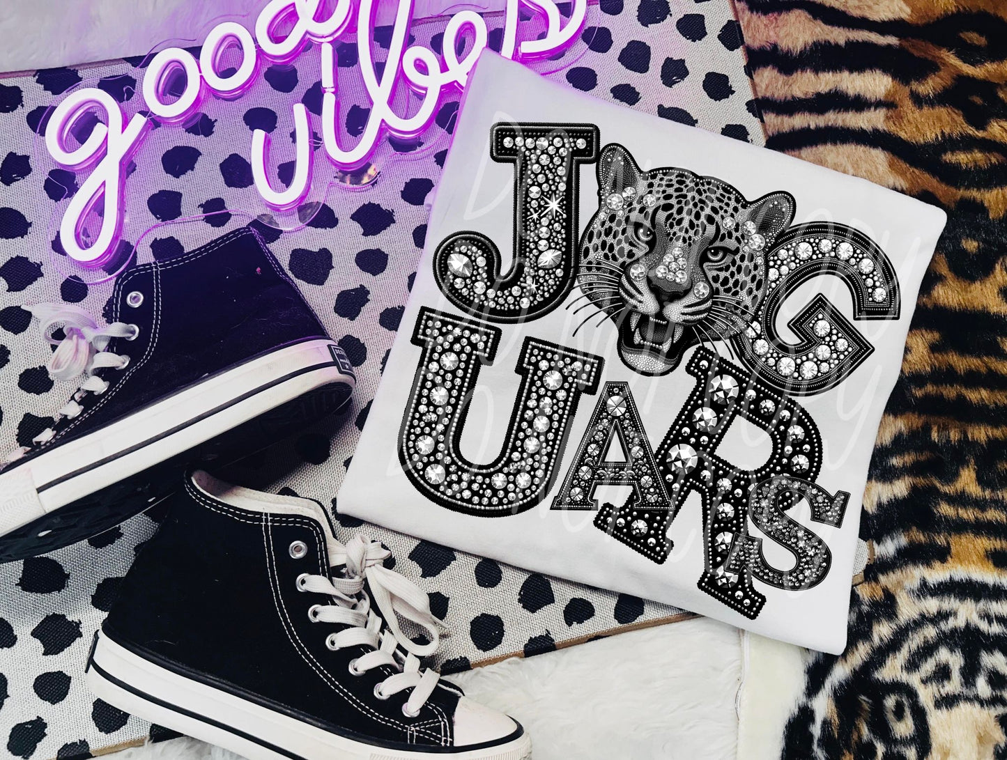 4330 Jaguars mascot faux rhinestone *DREAM TRANSFER* DTF