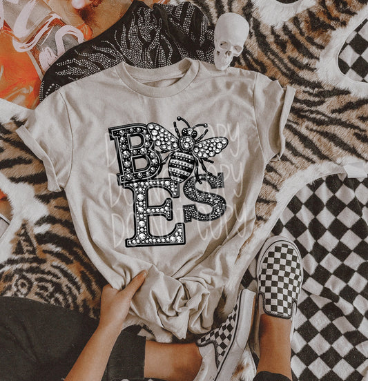 4344 Bees mascot faux rhinestone *DREAM TRANSFER* DTF