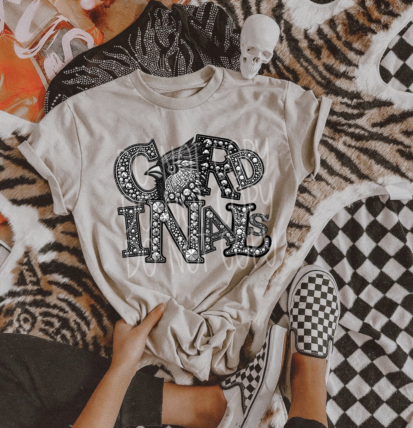 4345 Cardinals mascot faux rhinestone *DREAM TRANSFER* DTF