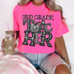 4303 3rd grade Teacher faux rhinestone *DREAM TRANSFER* DTF
