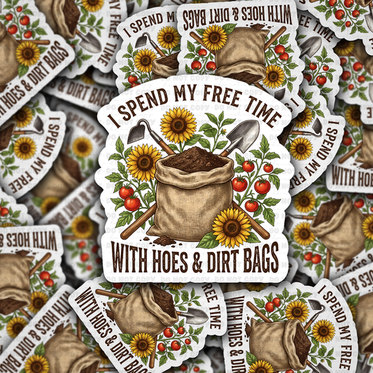 DS 2970 - I spend my free time gardening Die Cut sticker