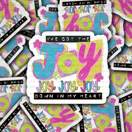DS - 2648 I've got the joy down in my heart Die Cut sticker