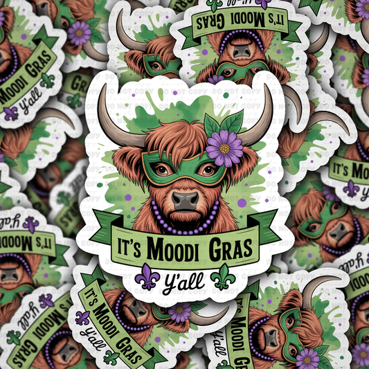 DS 2745 - It's moodi gras y'all Die Cut sticker
