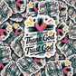 DS - 2501 Look back and thank God look forward and thank God Die Cut Sticker