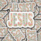 DS 2841 - Jesus floral Die Cut sticker