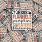 DC 2037 - Jesus flannels pumpkins sweaters blessings Die Cut Sticker