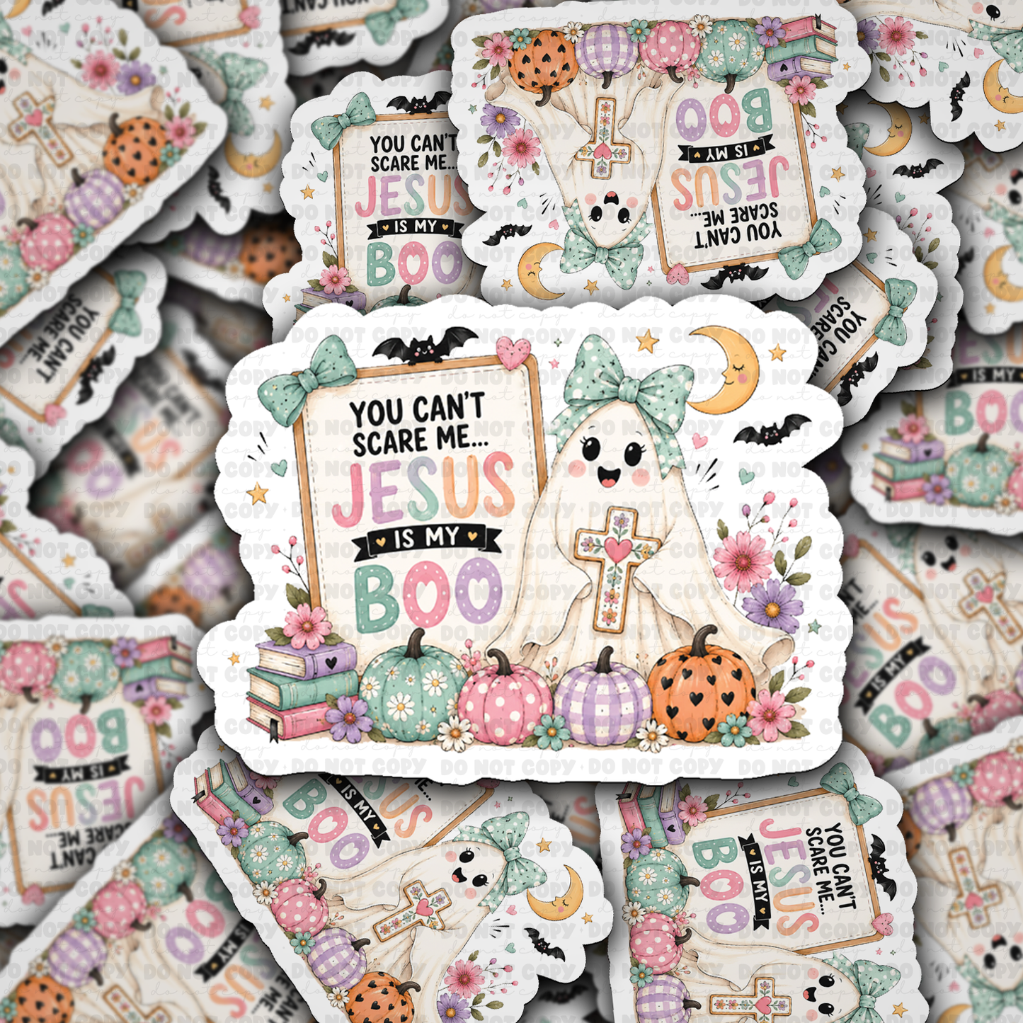 DS 3303 - You can't scare me Jesus is my boo Die Cut sticker