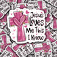 DC 1323 Jesus loves me this I know - die cut sticker