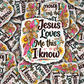 DS 2787 - Jesus loves me this I know Die Cut sticker