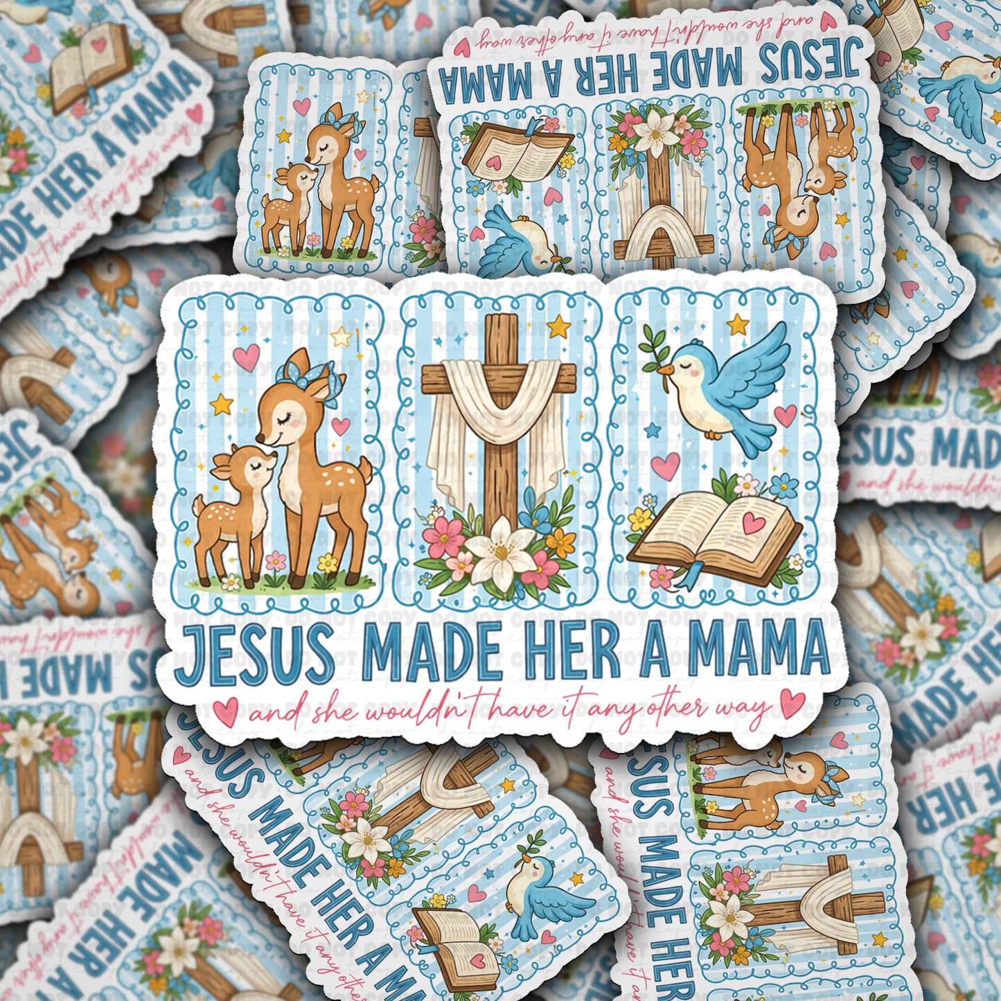 DS 2871 - Jesus made her a mama Die Cut sticker