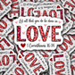 DS 2262 - Let all that you do be done in love Die Cut Sticker