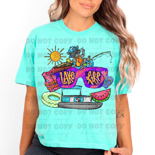 5854 - Lake life with watermelon *DTF Transfer