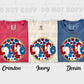 5998 - Lollie floral 4th of July *DTF Transfer