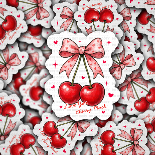 DS - 2468 Love you cherry much Die Cut Sticker