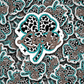 DC 1309 Lucky clover cow print - die cut sticker