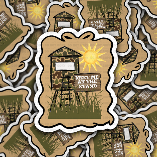 DS - 2531 Meet me at the stand Die Cut Sticker