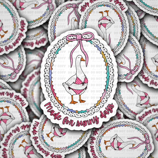 DS 2876 - Made for sunny days Die Cut sticker