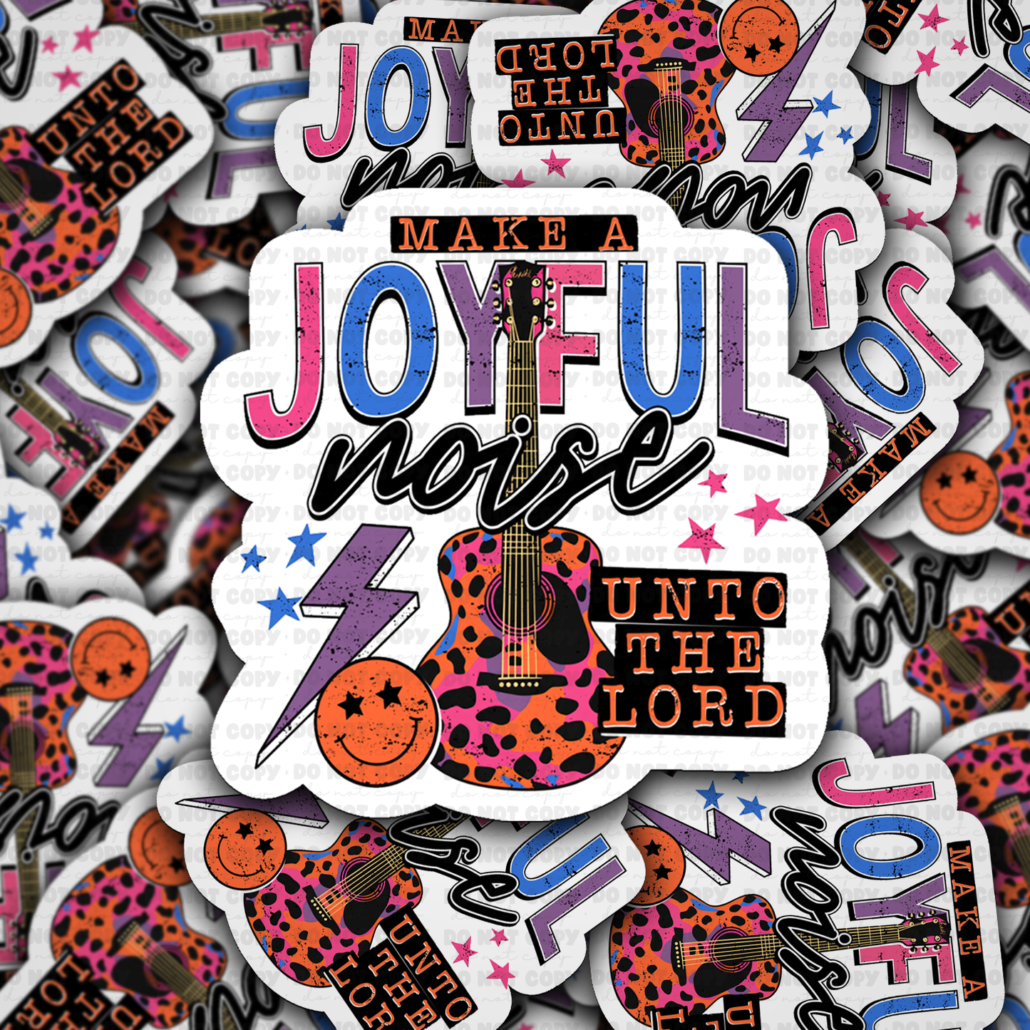 DS - 2658 Make a joyful noise Die Cut sticker