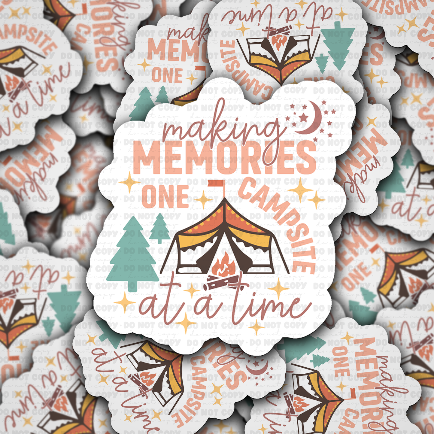 DS 3012 - Making memories One Campsite At A Time Die Cut sticker