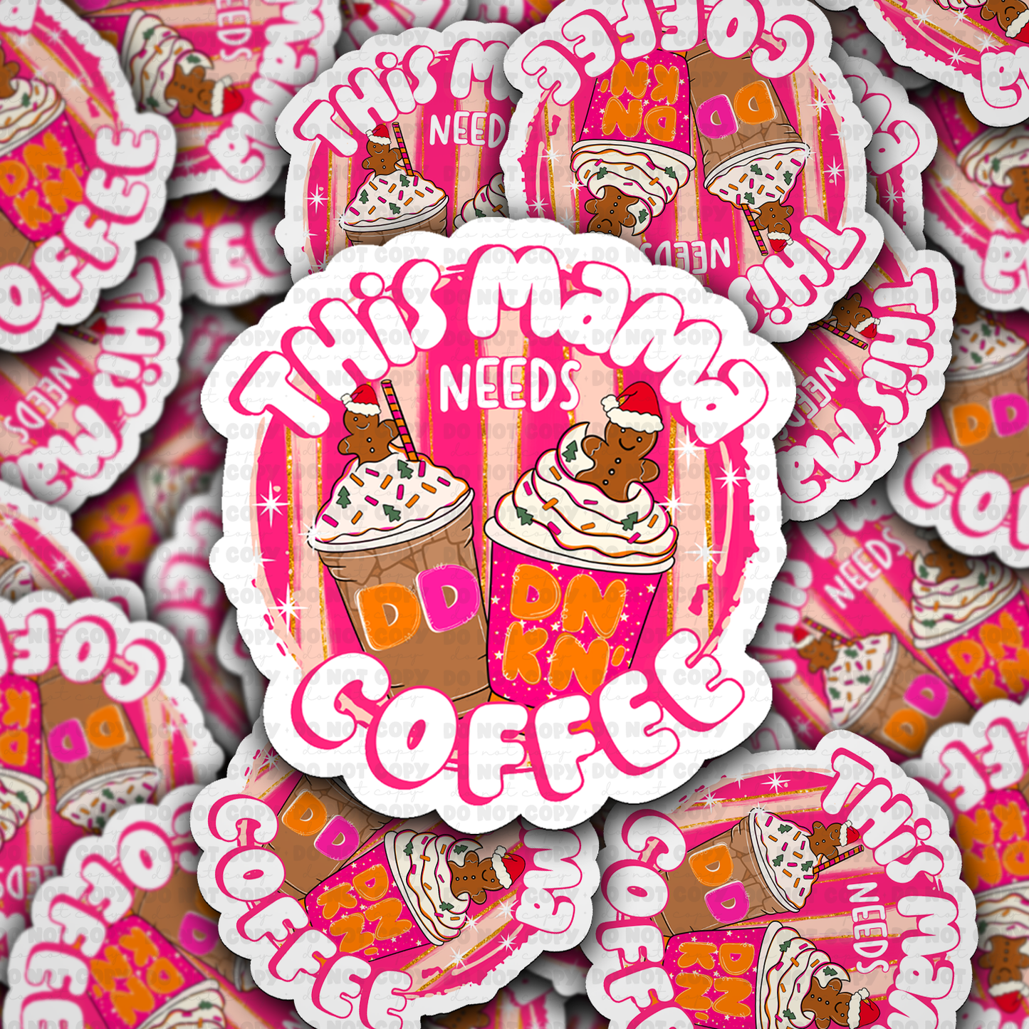 DC 2130 - This mama needs coffee Die Cut Sticker
