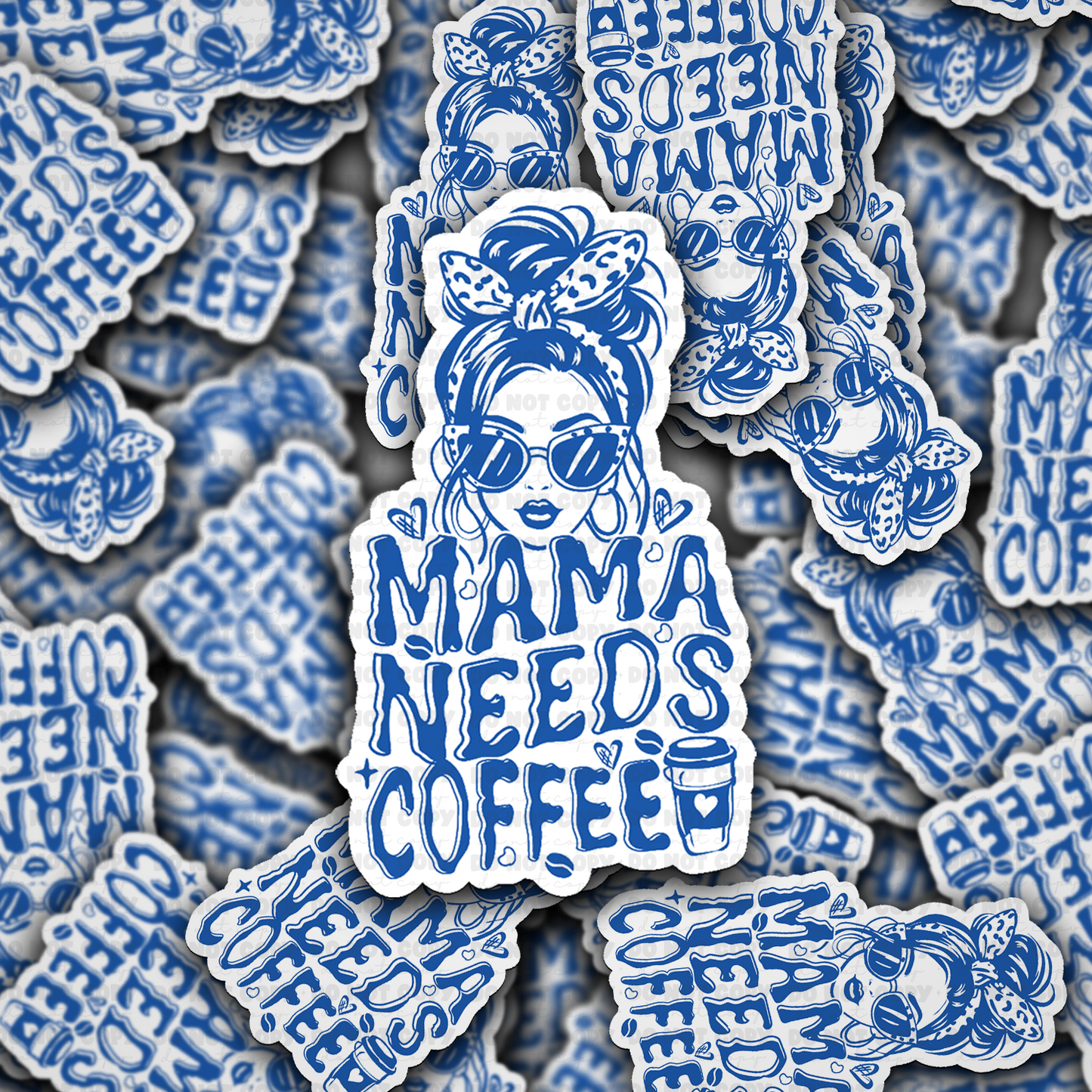 DS 2843 - Mama needs coffee Die Cut sticker