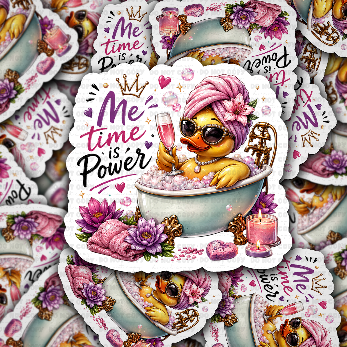 DS 3305 - Me time is power Die Cut sticker