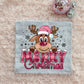 Merry Christmas pink reindeer *DREAM TRANSFER* DTF