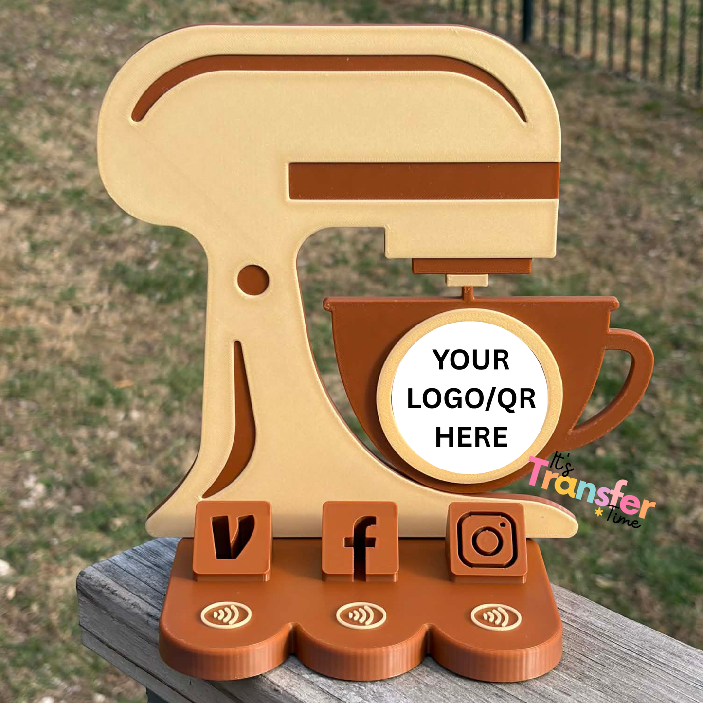 Custom Food Set 2 Social Media and Payment Stand - Tap to go to Business Info *Custom to fit your brand*