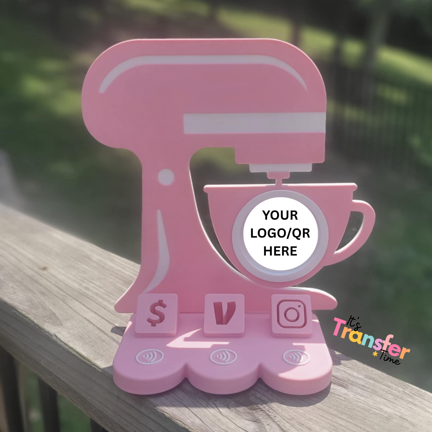 Custom Food Set 2 Social Media and Payment Stand - Tap to go to Business Info *Custom to fit your brand*