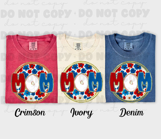 6005 - Mom floral 4th of July *DTF Transfer