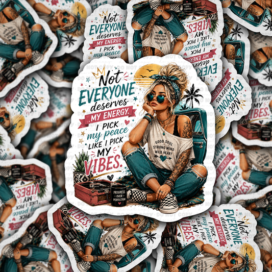 DS 3281 - My energy my vibe Die Cut sticker