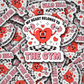 DS - 2503 My heart belongs to the gym Die Cut Sticker
