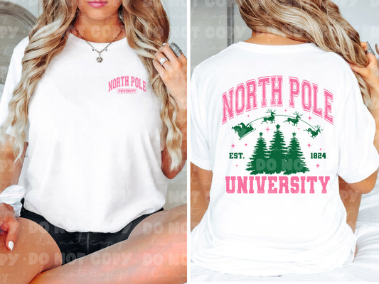 4249 North pole university front and back set *DREAM TRANSFER* DTF