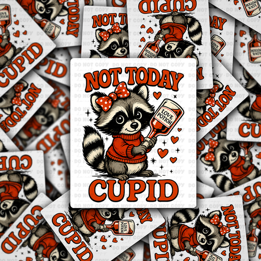DS - 2411 Not today cupid Die Cut Sticker