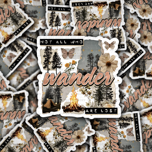 DS - 2612 Not all who wander are lost Die Cut sticker