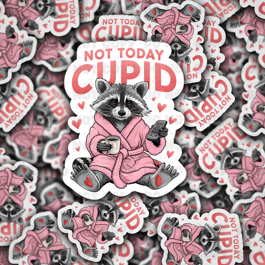 DC 1325 Not today cupid - die cut sticker