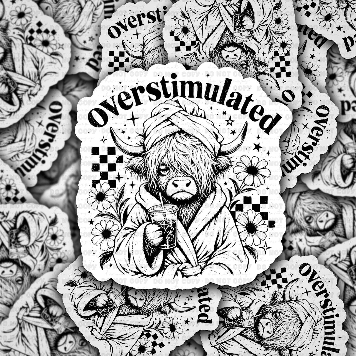 DS 3187 - Overstimulated Die Cut sticker