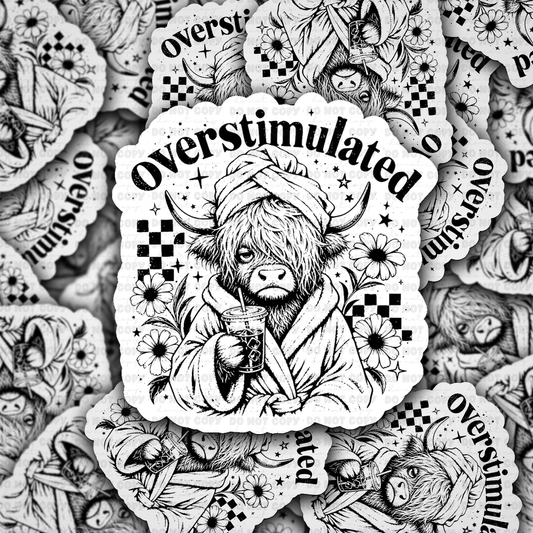 DS 3187 - Overstimulated Die Cut sticker