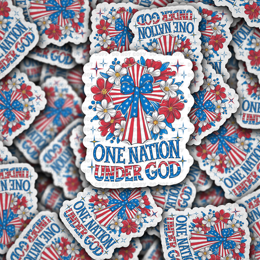 DC 1896 - One nation under God Die Cut Sticker