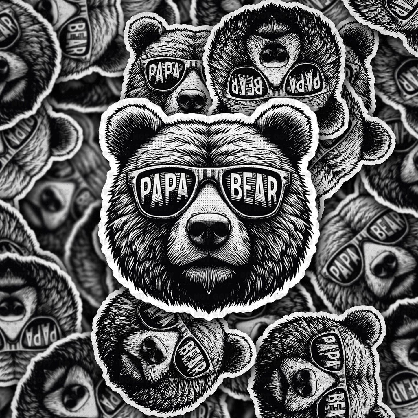 DS 3052 - Papa Bear Die Cut sticker