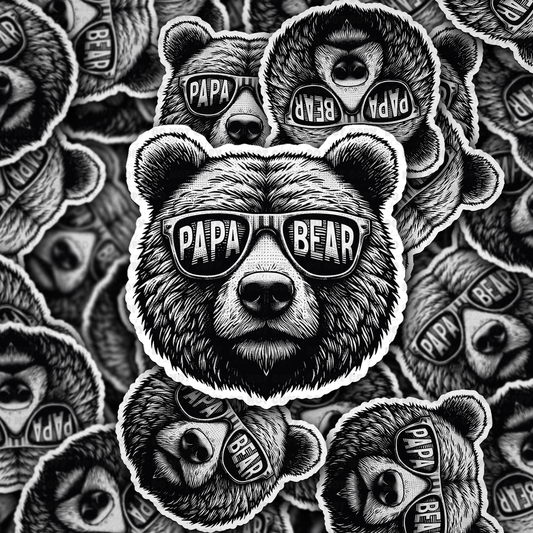 DS 3052 - Papa Bear Die Cut sticker