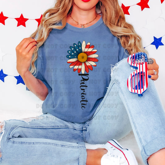 5991 - Patriotic sunflower American flag *DTF Transfer