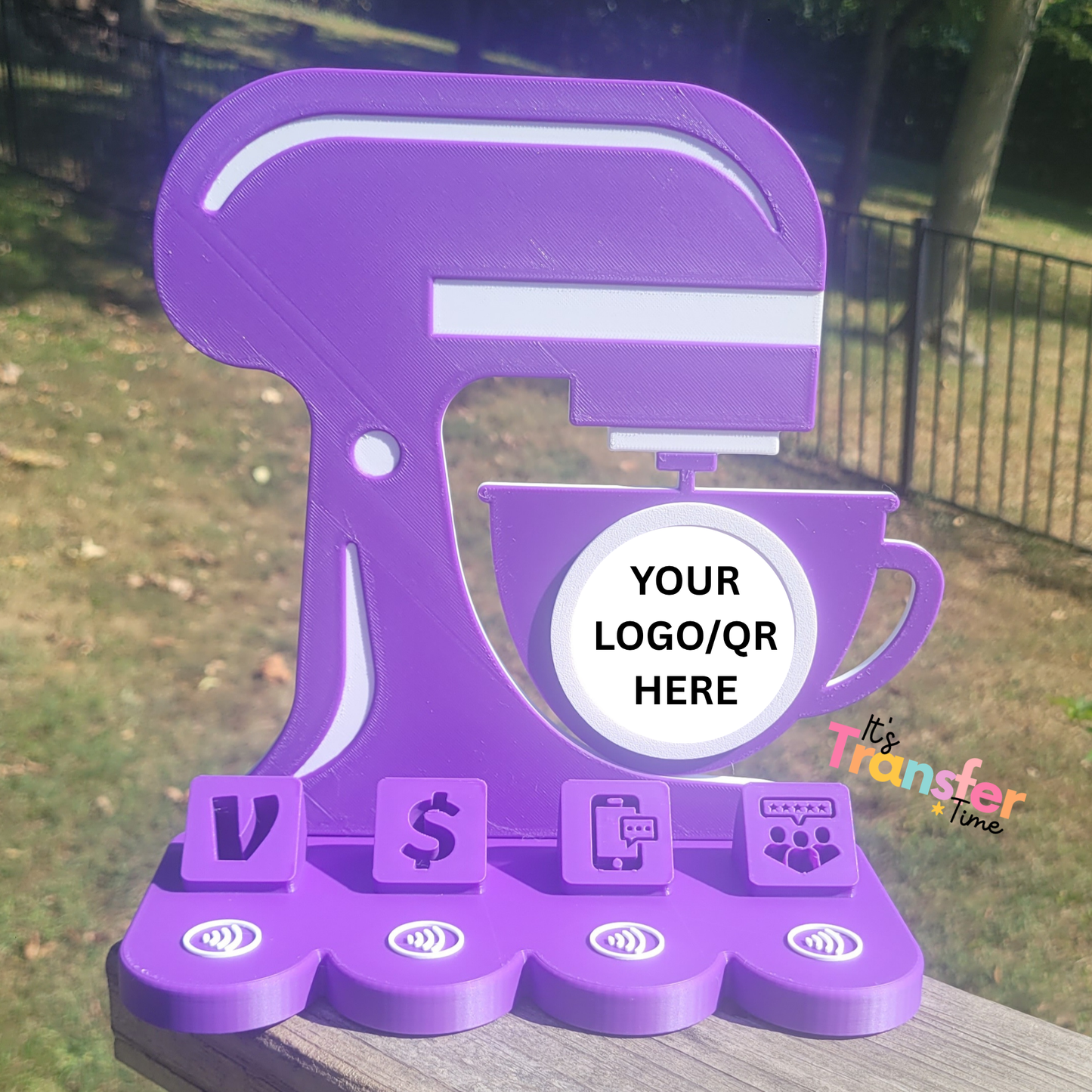 Custom Food Set 2 Social Media and Payment Stand - Tap to go to Business Info *Custom to fit your brand*