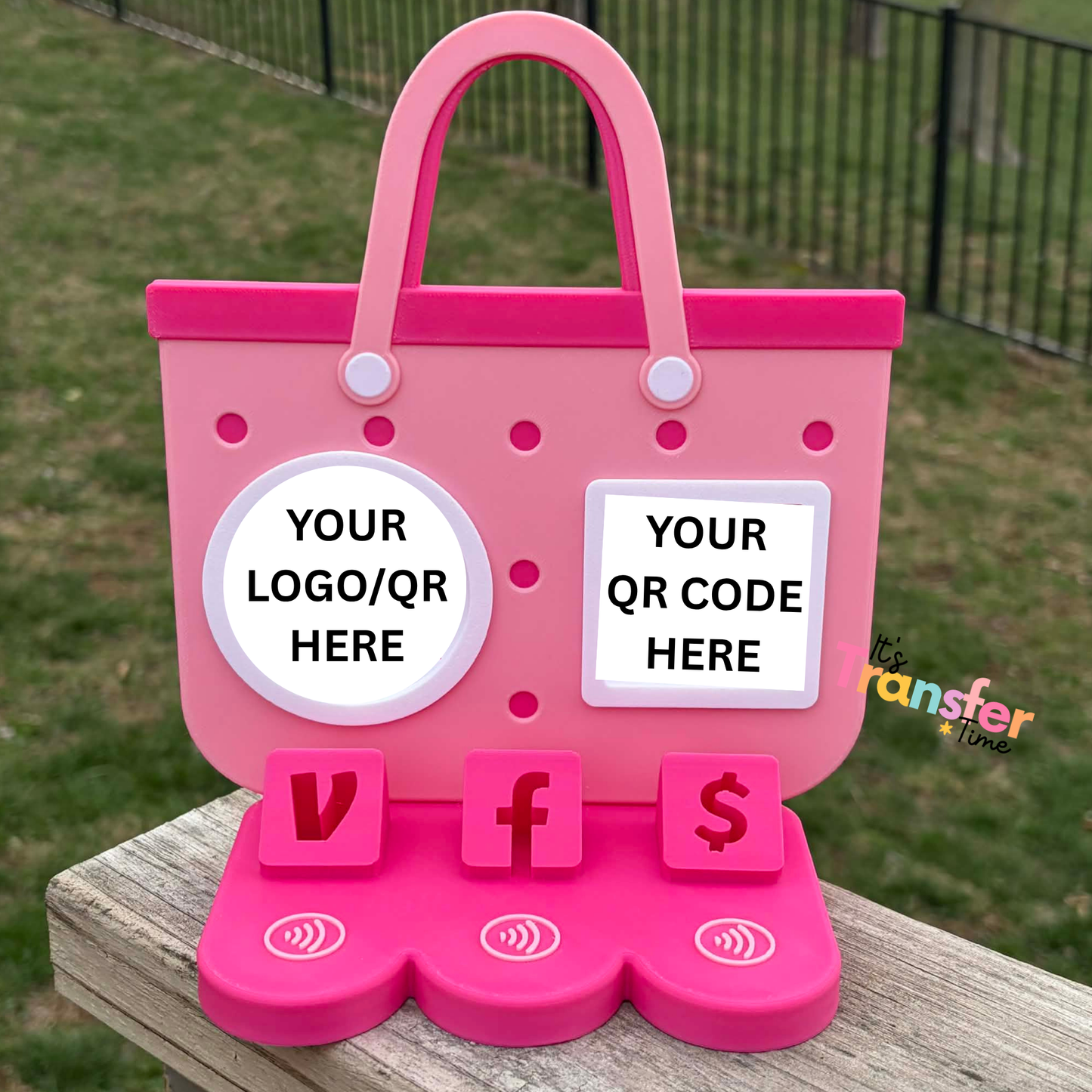 Custom Crafter Social Media and Payment Stand - Tap to go to Business Info *Custom to fit your brand*