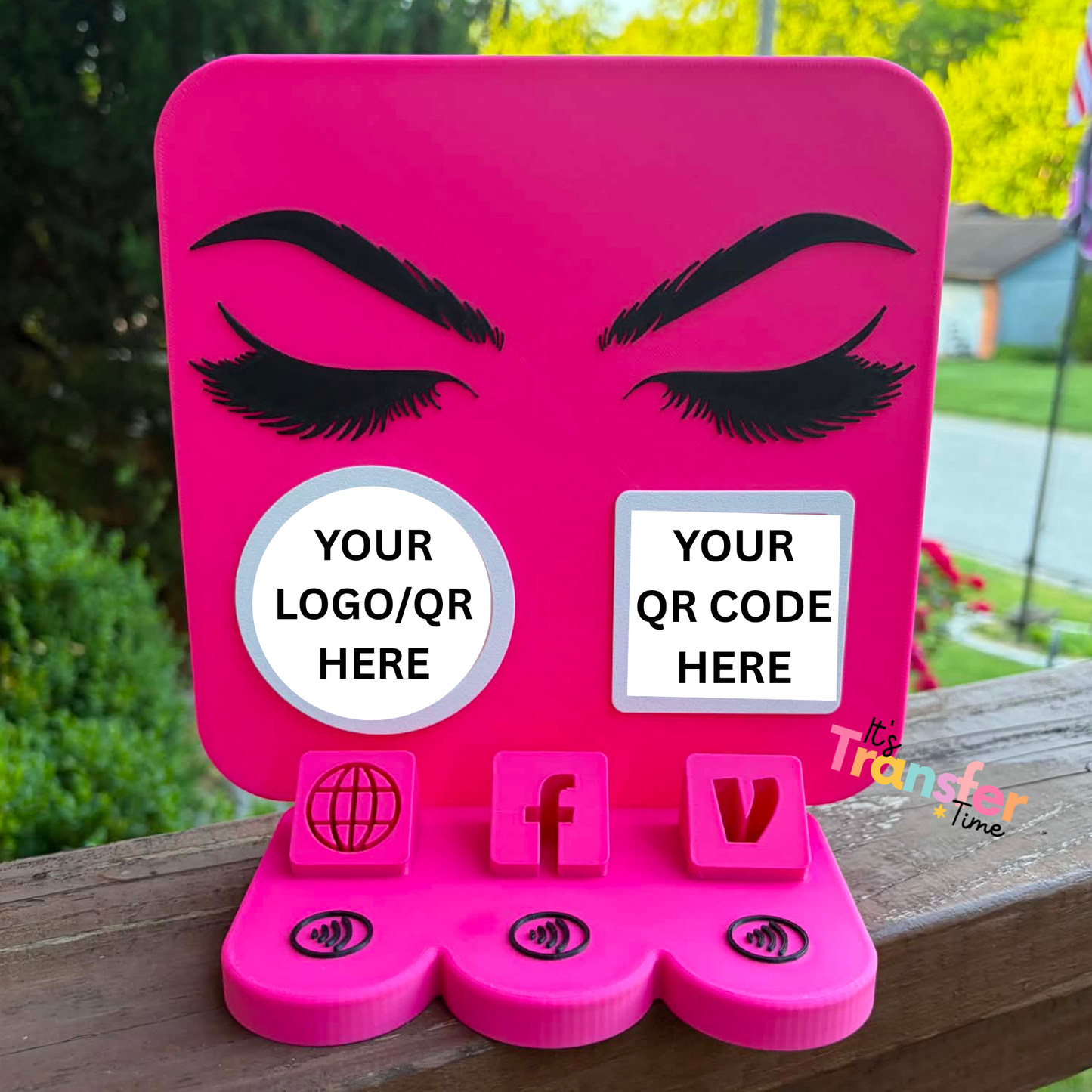 Custom Career Social Media and Payment Stand - Tap to go to Business Info *Custom to fit your brand*